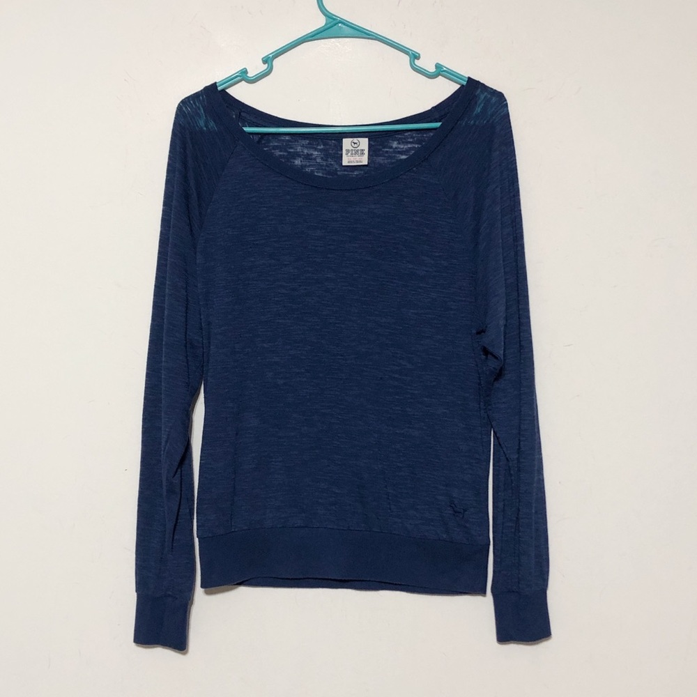 VS Pink Blue Burnout Top